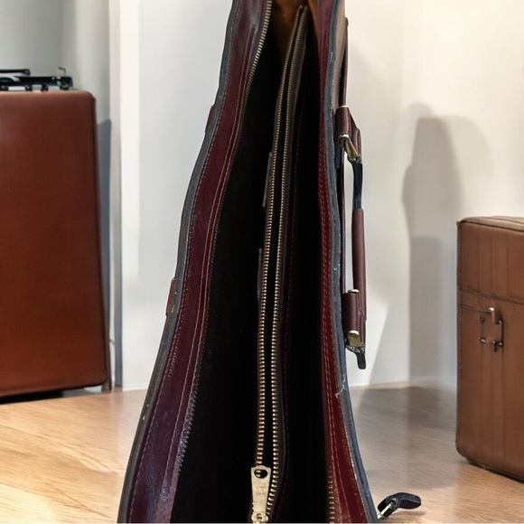 Winn International Vintage NEW Leather Briefcase Attache Case Cordovan Burgundy - Picture 7 of 9